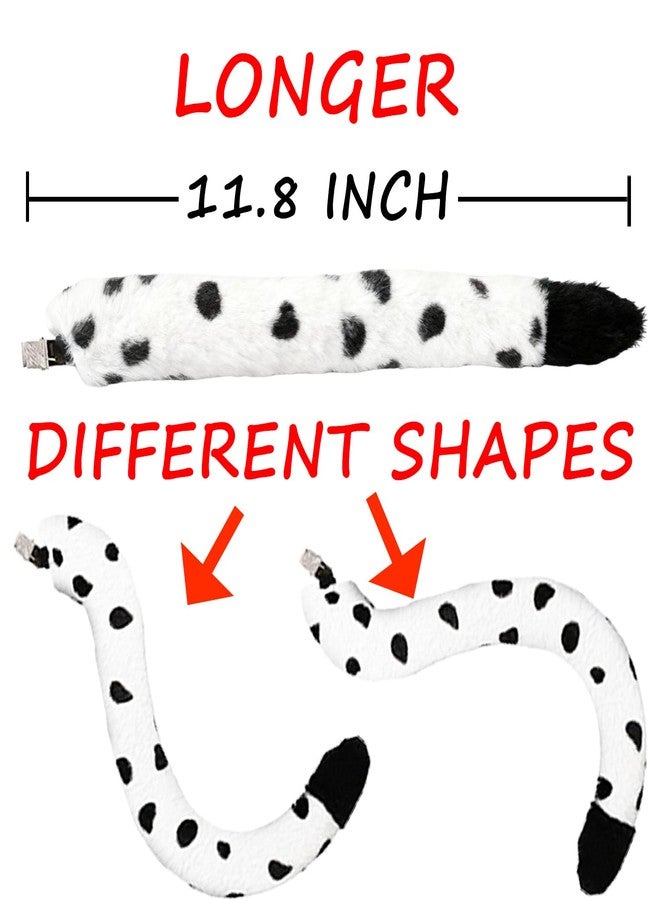 Ahuimeius 2 Set Dalmatian Costume, with Dog Ear, Felt Spots, for Halloween Dalmatian Costume Kids/Adults, Shirt, Black Felt Stickers for School DIY Projects - Image 5